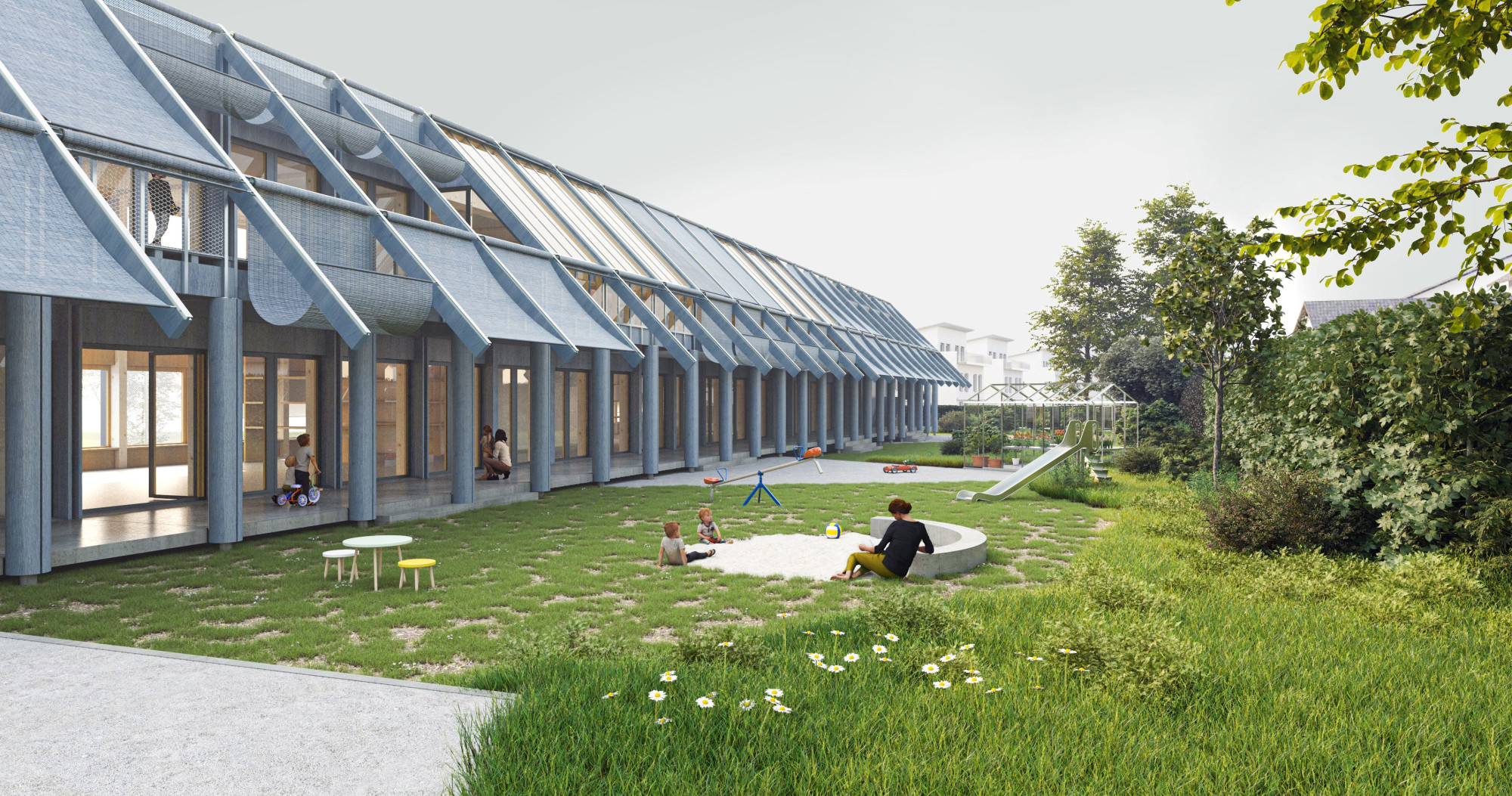 New construction of double kindergarten and day care centre - MATT